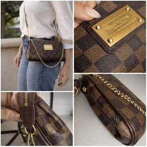 Louis Vuitton Eva Clutch Monogram Crossbody Chain Bag